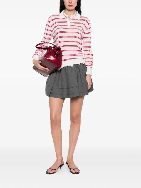 SHUSHU/TONG striped polo top - White - zdjęcie produktu nr 2