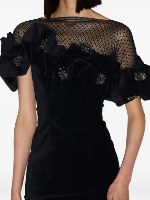 ISABEL MARANT Eliska ruffled-detailing mini dress - Black