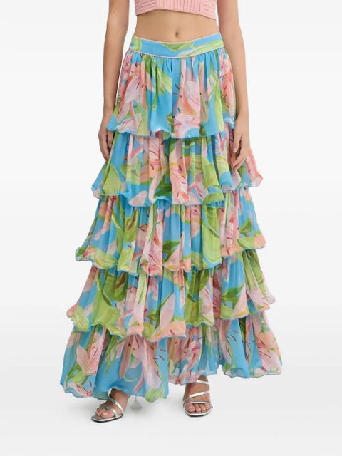 FARM Rio Lily Bloom maxi skirt - Blue - zdjęcie produktu nr 1