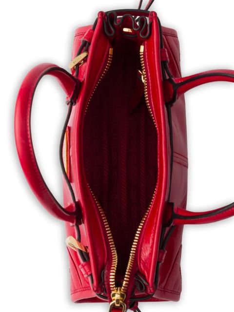 Prada mini Bonnie leather tote bag - Red
