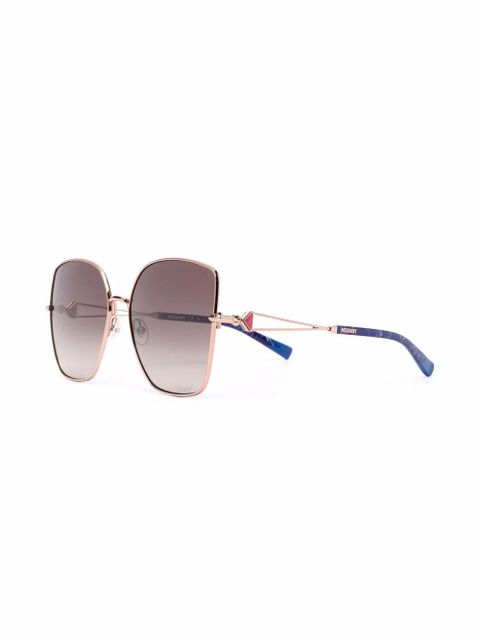 MISSONI EYEWEAR oversized-frame sunglasses - Metallic