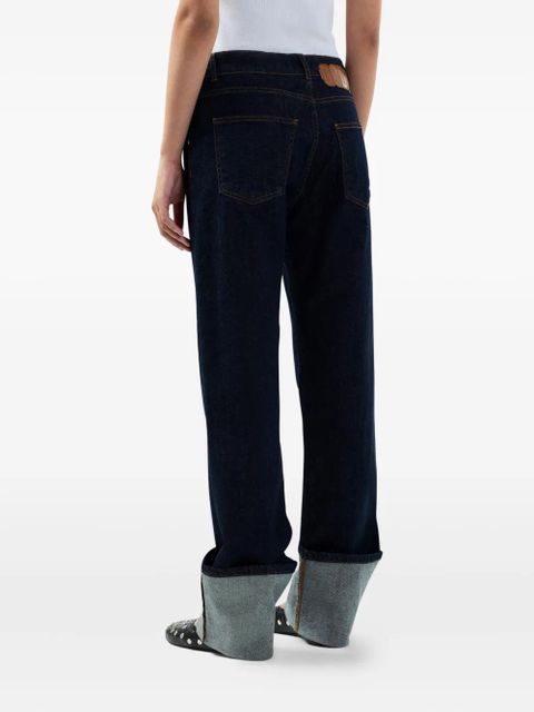 GCDS logo-patch jeans - Blue