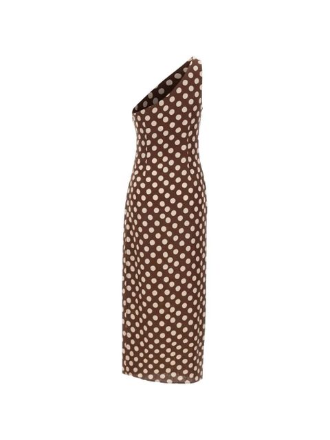 Faithfull the Brand Simona polka-dot maxi dress - Brown - zdjęcie produktu nr 2