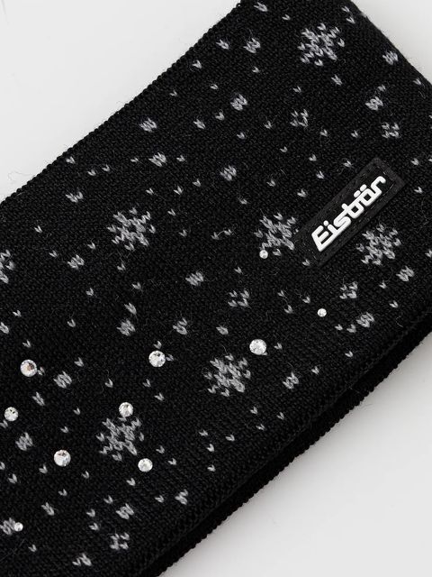 Eisbar opaska z dodatkiem wełny Rana Crystal STB kolor czarny E36095 - zdjęcie produktu nr 2