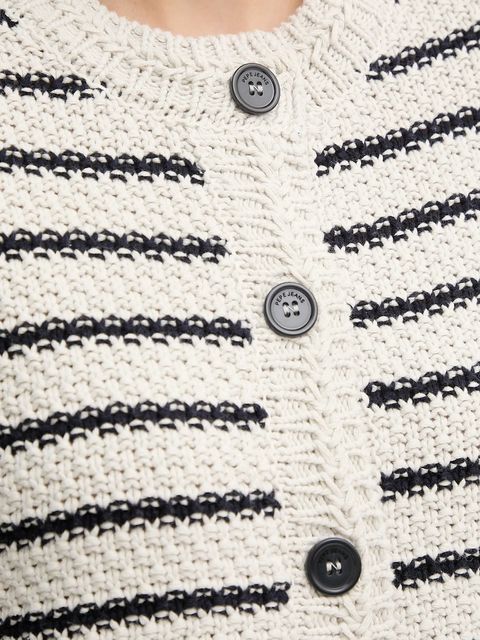 Pepe Jeans kardigan bawełniany damski kolor szary PL7000028