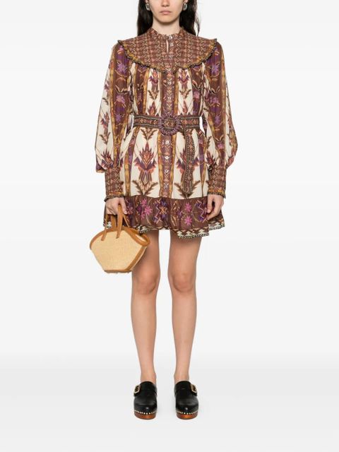 FARM Rio beaded belted mini dress - Neutrals - zdjęcie produktu nr 2