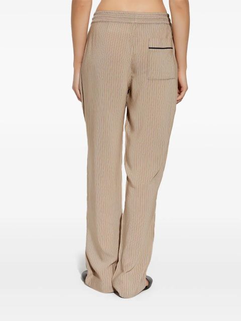 Victoria Beckham pleat-detail pyjama trousers - Brown
