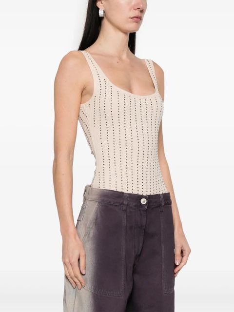 The Attico crystal-embellished bodysuit - Neutrals - zdjęcie produktu nr 2
