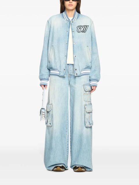 Off-White wide-leg cargo jeans - Blue - zdjęcie produktu nr 2