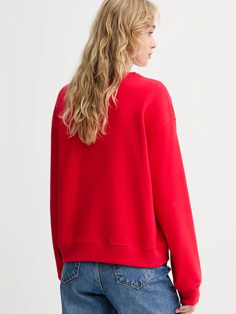 Levi's bluza bawełniana damska kolor czerwony z aplikacją 0002L
