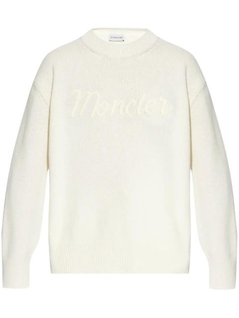 Moncler embroidered-logo sweatshirt - White - zdjęcie produktu nr 1