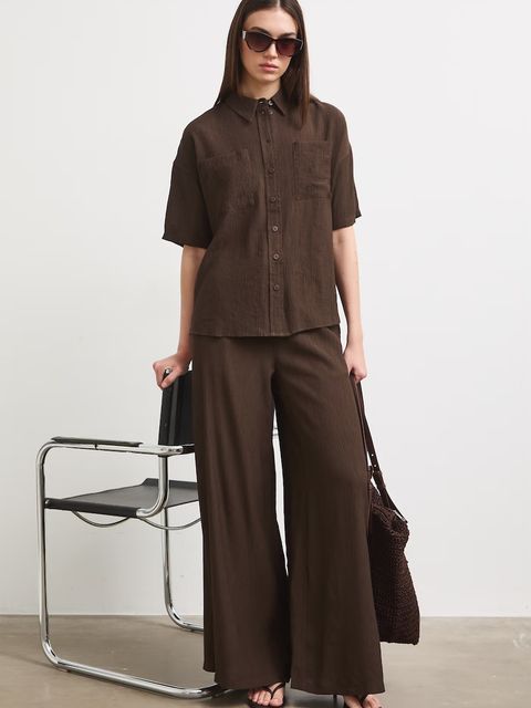 Medicine spodnie wide leg damskie z wiskozą - zdjęcie produktu nr 1