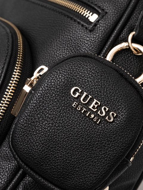 Guess plecak POWER PLAY damski kolor czarny duży gładki HWBG71 24350