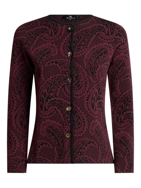 ETRO jacquard buttoned cardigan - Red - zdjęcie produktu nr 1