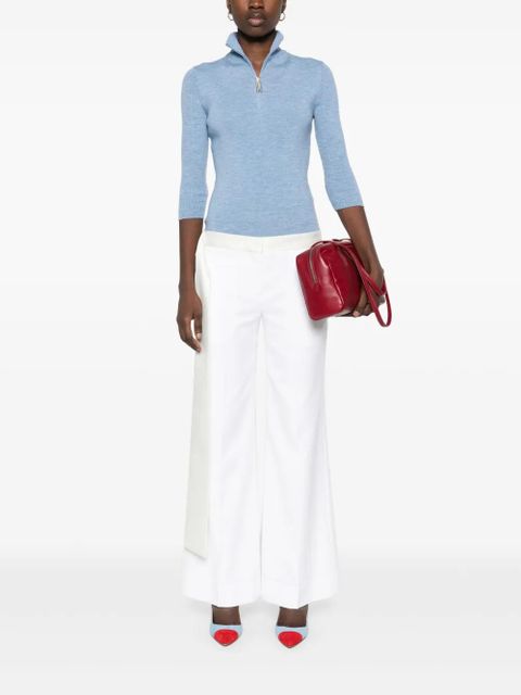 Victoria Beckham half-zip knitted top - Blue
