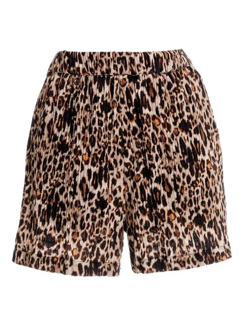Agua By Agua Bendita Watts Quilt leopard-print shorts - Brown - zdjęcie produktu nr 1