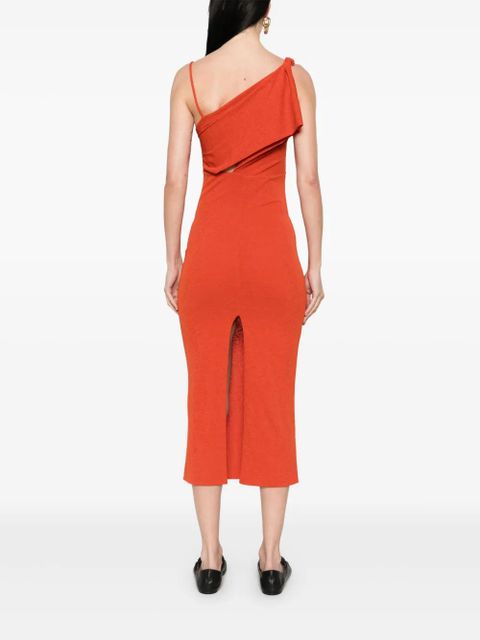 Nanushka asymmetric midi dress - Orange