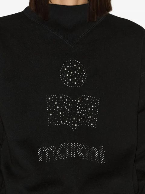 MARANT ÉTOILE Moby studded-logo sweatshirt - Black