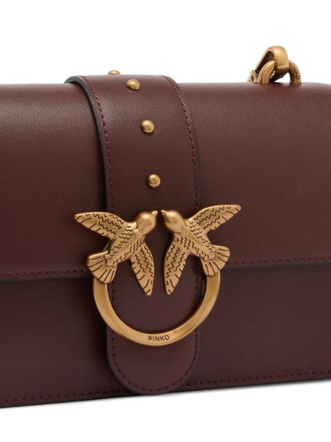 PINKO small Love Bag One leather shoulder bag - Red