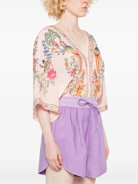 FARM Rio embroidered bodysuit - Pink