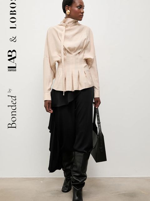 Answear.LAB bluzka damska kolor beżowy gładka - zdjęcie produktu nr 1