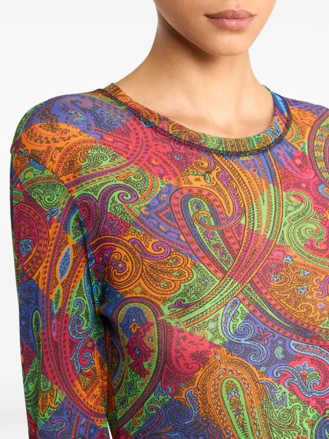 ETRO geometric paisley-pattern top - Red
