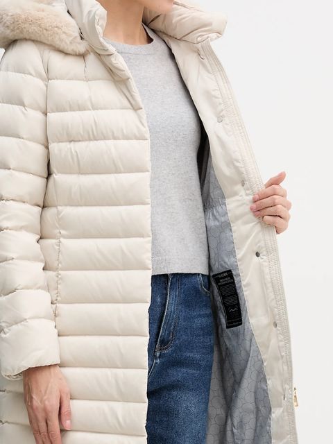 Geox kurtka puchowa BETTANIE kolor beżowy zimowa W5626H T3122