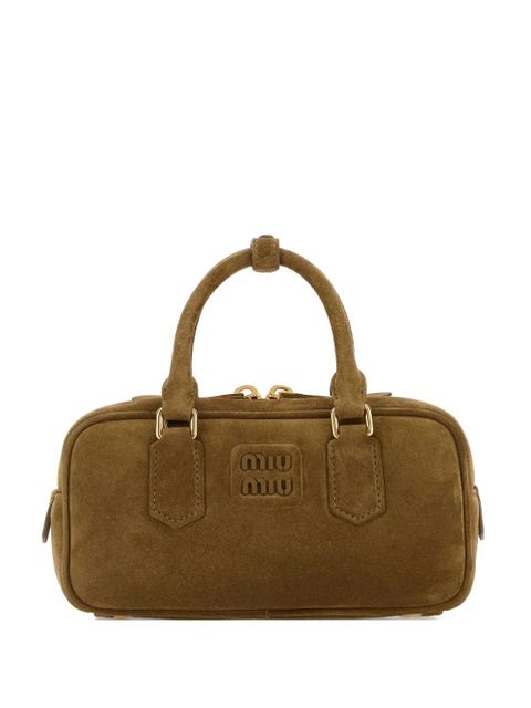 Miu Miu Arcadie suede tote bag - Green - zdjęcie produktu nr 1