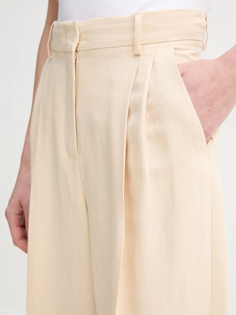 Weekend Max Mara spodnie z domieszką lnu - zdjęcie produktu nr 2