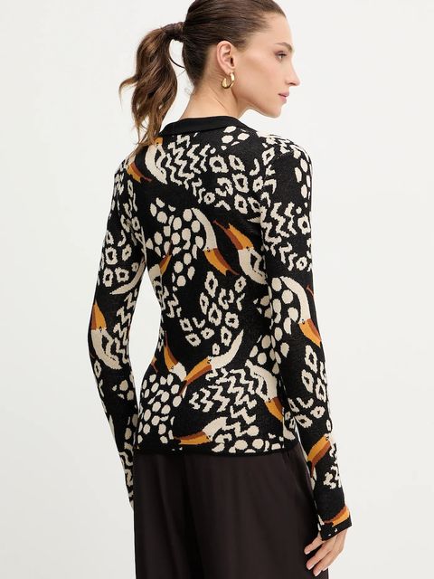 Farm Rio sweter damski kolor czarny 351831