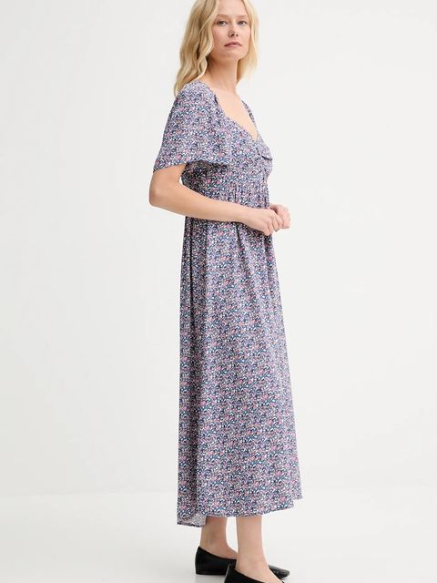 Marc O'Polo sukienka kolor niebieski midi rozkloszowana 5000006489