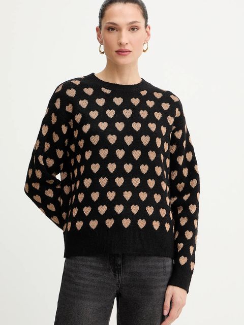 Morgan sweter damski kolor czarny lekki MCOEUR - zdjęcie produktu nr 1