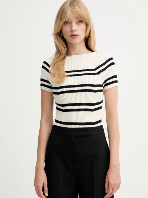 MAX&Co. sweter damski kolor beżowy lekki z półgolfem 2526366051200 - zdjęcie produktu nr 1