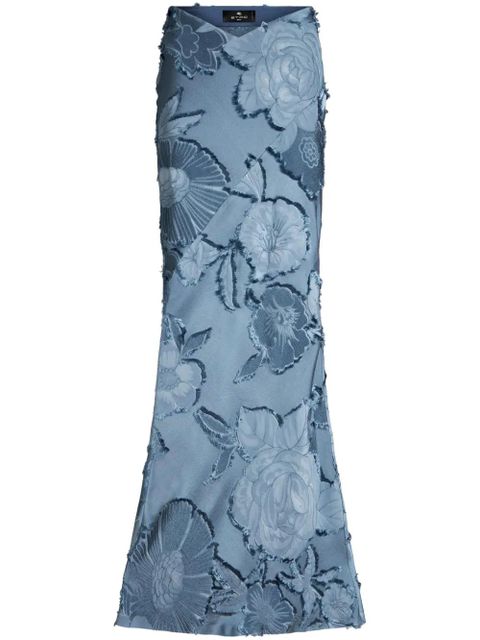 ETRO floral-jacquard maxi skirt - Blue - zdjęcie produktu nr 1