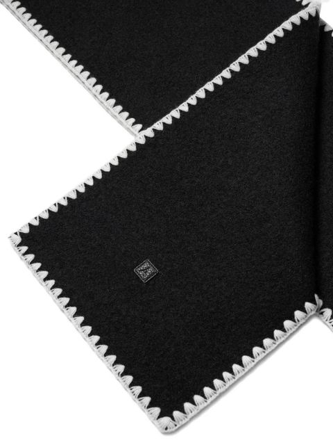 Manière De Voir Aube stitched scarf - Black
