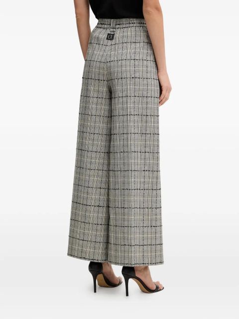 TWINSET check-pattern wide-leg trousers - Grey