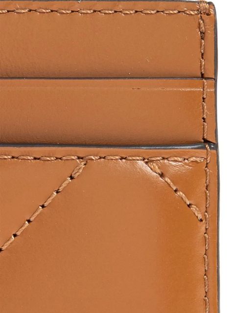 Tory Burch Kira quilted-logo cardholder - Brown