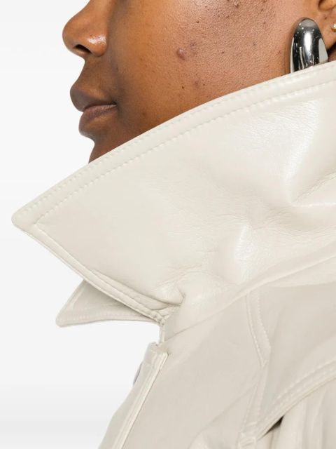 AGOLDE Aston button collared jacket - Neutrals