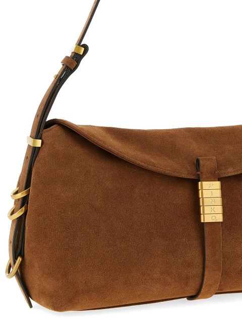 PINKO suede shoulder bag - Brown