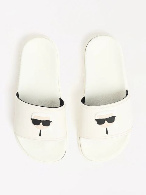 Karl Lagerfeld klapki KONDO TRED damskie kolor biały na słupku KL80970N