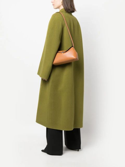 TOTEME T-Lock leather clutch bag - Brown - zdjęcie produktu nr 2