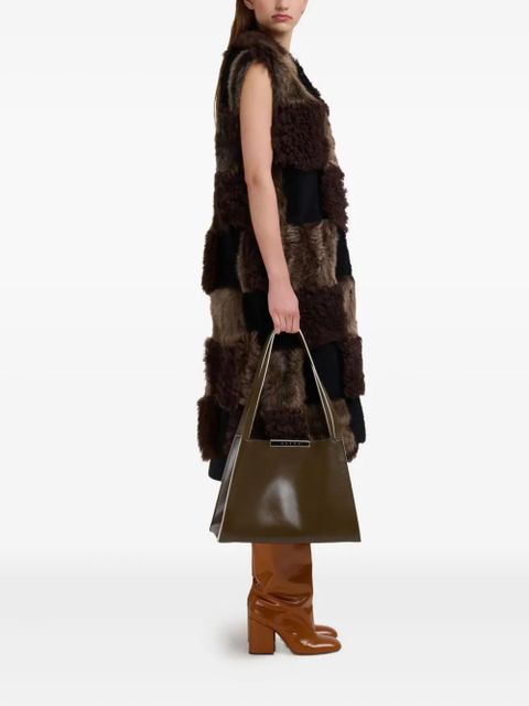 Marni leather tote bag - Brown - zdjęcie produktu nr 2