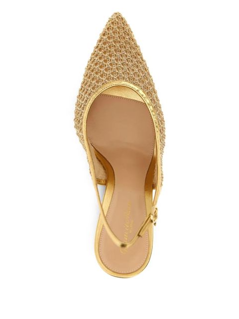 Gianvito Rossi Nikki metallic slingback pumps - Gold