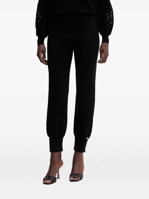 TWINSET pearl-detail tack pants - Black - zdjęcie produktu nr 1