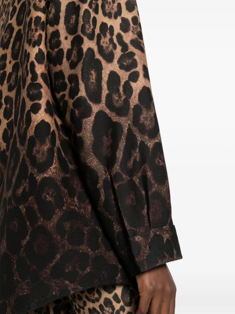 Valentino Garavani leopard-print shirt jacket - Brown