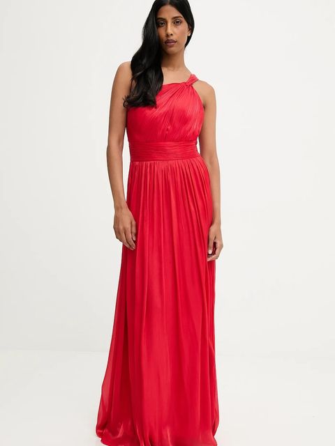 Answear.LAB sukienka kolor czerwony maxi rozkloszowana - zdjęcie produktu nr 2
