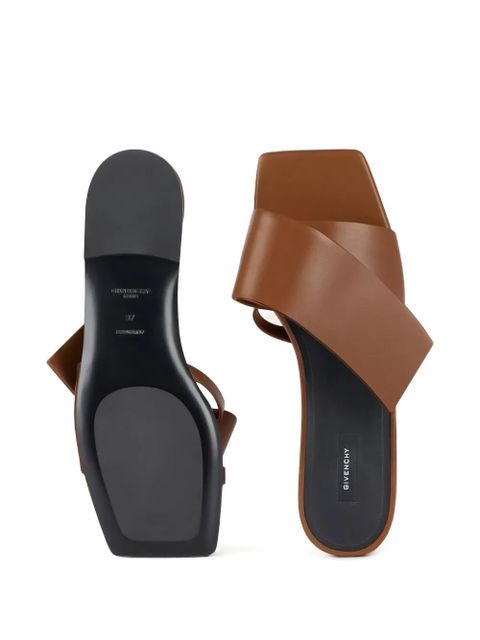 Givenchy twisted ribbon flat sandals - Brown