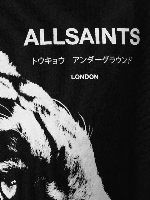 AllSaints sukienka bawełniana IVANA kolor czarny mini oversize W077DD