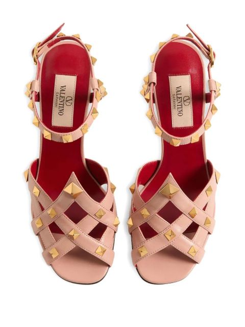 Valentino Garavani 100mm studdy kidskin sandals - Pink
