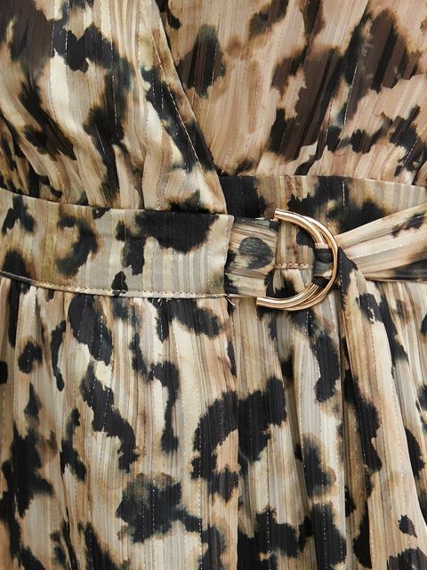 Morgan sukienka RILOV.F kolor brązowy midi prosta RILOV.F